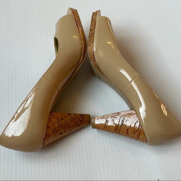 Rampage peep toe cork heel nude - Picture 9 of 12